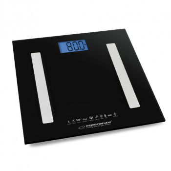 Cantar multifunctional 8in1 Esperanza EBS016K 180 kg Analizor de corp Bluetooth Sticla Ecran LCD Negru 