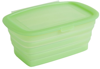 Caserola din Silicon Flippy Pliabila 1L 18.8 x 8 x 11.5 cm Rezistenta Temperaturi Extreme Verde 