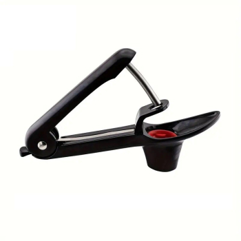 Dispozitiv de Scos Samburi Flippy Manual cu 1 Gaura pentru Cirese/Masline 20.5 x 3.8 x 13 cm din ABS+Otel Inoxidabil cu Maner Negru 