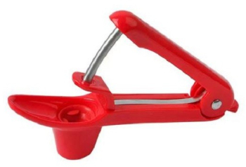 Dispozitiv de Scos Samburi Flippy Manual cu 1 Gaura pentru Cirese/Masline 20.5 x 3.8 x 13 cm din ABS+Otel Inoxidabil cu Maner Rosu 
