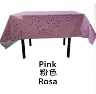 Fata de masa din folie metalica roz+137183cm 