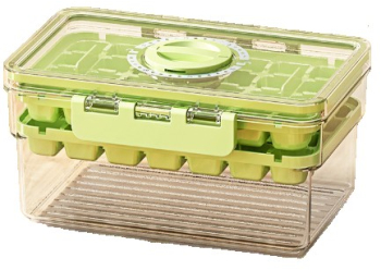 Forma de Gheata Flippy Doua Straturi Inchidere Etans din PP+PET 19 x 12 x 9.5 cm Verde 
