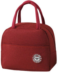 Geanta Termica pentru Pranz Flippy Multifunctionala Compartimentata Impermeabila cu Manere Buzunar Exterior 22x14x19 cm Rosu 