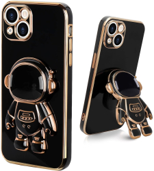 Husa de Protectie TPU 2in1 Flippy pentru Apple iPhone 15 Astronaut cu Suport Antisoc Rezistenta la Impact Protectie Camera Negru 