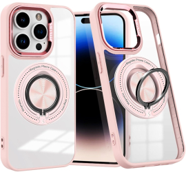Husa de Protectie TPU Flippy pentru iPhone 16 Pro Max Anticadere cu Incarcare Wireless Tehnologie Magsafe Inel Magnetic Rotativ cu Fun 