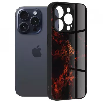 Husa pentru iPhone 15 Pro - Techsuit Glaze Series - Red Nebula 
