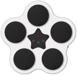 Jucarie de Boxat cu Muzica si Lumini Flippy Bluetooth Incarcare USB Aplicare cu Ventuze 5 Tinte 40x38x8 cm 930 g Alb 