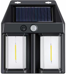 Lampa Solara LED Decorativa de Perete Flippy pentru Exterior Suspendata 800mAh 15x13x6 cm Neagra 