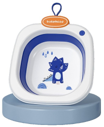 Lavoar Pliabil Flippy pentru Copii 1-8 Ani Model Animat din PP+TPE 32x29x10 cm Albastru 