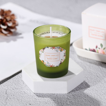 Lumanare Parfumata Flippy Model Pahar Verde Aroma de Ghimbir 