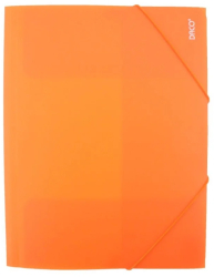 Mapa plastic cu elastic A4 Portocaliu DACO 