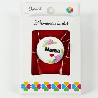Martisor Brosa Mica in Cutie Dimensiune Brosa 2.5-3 cm Material Metal Model Cerc Mama 