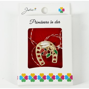 Martisor Brosa Mica in Cutie Dimensiune Brosa 2.5-3 cm Material Metal Model Potcoava 