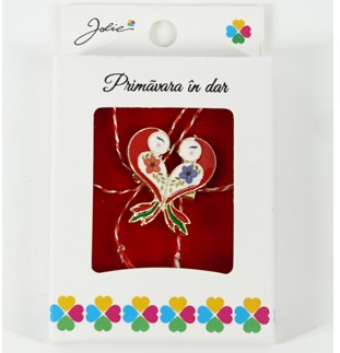 Martisor Brosa Mica in Cutie Dimensiune Brosa 2.5-3 cm Material Metal Model Vrabiute 