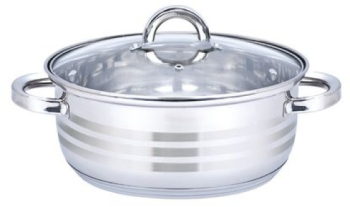 Oala cu capac Floria Inox 24 x 9 cm 4 L 