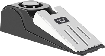 Opritor pentru Usa cu Alarma Flippy 120DB cu Baterii cu 3 Trepte de Sensibilitate Antialunecare Buton ON-OFF 14x4.5x4 cm Negru 
