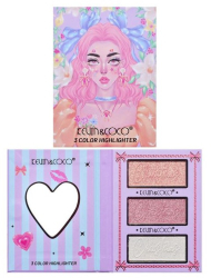 Paleta de Machiaj KEVIN & COCO Pink Barbie Girl Iluminatoare 3 culori 11.3 x 8.2 x 1.3 cm