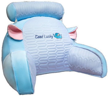 Perna Multifunctionala Flippy Spatar pentru Pat Protectie Lombara Marime Medie 60 x 40 cm din Latex Model Elefant Albastru 