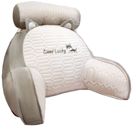 Perna Multifunctionala Flippy Spatar pentru Pat Protectie Lombara Marime Medie 60 x 40 cm din Latex Model Catelus Gri 
