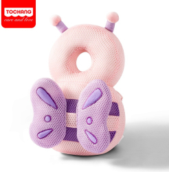 Perna tip Rucsac pentru Protectia Capului Flippy Tetiera tip Fluturas pentru Bebelusi 33x6x19 cm 180 g Roz Mov 