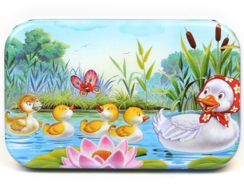 Puzzle 60 de Piese din Lemn in Cutie Metalica Model Ratuste Educativ Dezvoltare Abilitati Cognitive pentru Prescolari 22.5x13.5 cm Mul 
