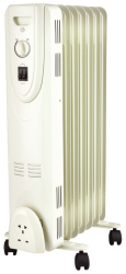 Radiator KlaussTech Electric Cu 7 Elementi De 1500w 640 X 350 Mm Termostat Reglabil 3 Trepte Putere Acoperire 15 Mp Bej 