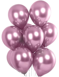 Set 10 Baloane din Latex Chrome Flippy Model Party 23 cm Mov 2.2 g 
