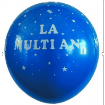 Set 10 Baloane din Latex Flippy Model Party La Multi Ani 23 cm Albastre 2.2 g 