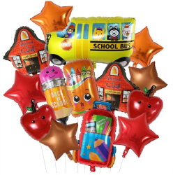 Set 12 Baloane folie Back to School 40- 80 cm 