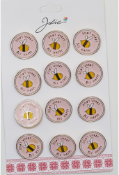 Set 12 Brose Martisor pentru Copii Albina Dont Worry Bee Happy 