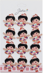 Set 12 Brose Martisor pentru Copii Fetita cu Coronita 