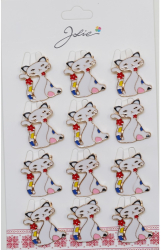 Set 12 Brose Martisor pentru Copii Pisica 
