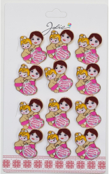 Set 12 Brose Martisor Primavara cu Mesaj O Minune Pentru Bunica 