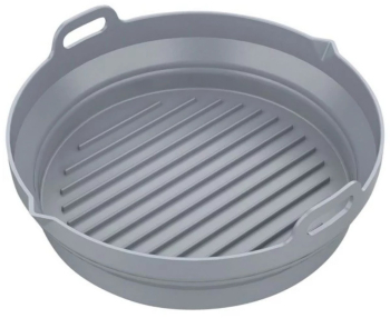 Set 2 buc. Forme rotunde din silicon pentru Airfryer Klausberg KB 7789 20x21 3 cm Pana la 230C Fara BPA Gri 