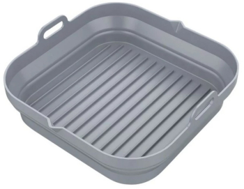 Set 2 buc. Matrite dreptunghiulare din silicon pentru Airfryer Klausberg KB 7790 21x20 3 cm Pana la 230C Fara BPA Gri 