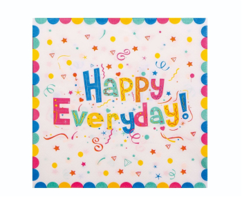 Set 20 de Servetele de Masa Flippy Model Happy Everyday 17 x 17 cm Multicolor 