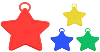 Set 4 Greutati pentru Baloanele cu Heliu Flippy 60 grame 15 grame fiecare Plastic Forma Stelute Multicolor 