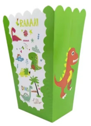 Set 6 Cutii de Popcorn Flippy Colectia Dino Park 9 x 13 cm din Carton Multicolor 