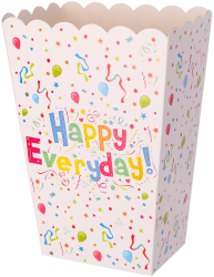 Set 6 Cutii de PopCorn Flippy Model Happy Everyday 17 x 15 cm Multicolor 