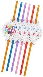 Set 6 Paie Flippy Colectia Happy Birthday 26 cm din Carton/Plastic Multicolor 