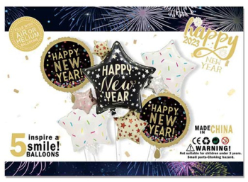 Set baloane folie happy new year 