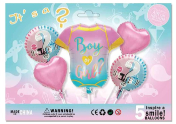 Set baloane pentru gender reveal roz/albastru 