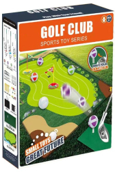 Set de Golf Flippy Interactiune Parinte-Copil Covor de Golf 140 x 98 cm 4 Mingii cu Scai 3 Crose Reglabile Model A +3 Ani Multicolo 