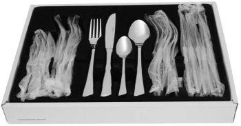 Set de tacamuri Kinghoff KH 1512 24 buc Pentru 6 persoane Otel inoxidabil Argintiu 