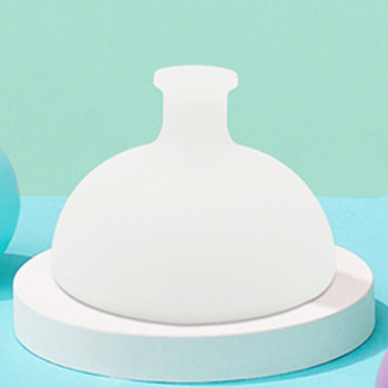 Sputa din silicon pentru sugari si copii mici Flippy dispozitiv de eructare cupa pentru terapie toracica 7.5x6 cm Transparent 