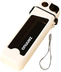 Sticla de Apa pentru Sport Flippy 350 ml cu Pai si Capac 23x7x4.4 cm Buton de Blocare din PC Alb 