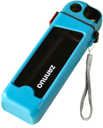 Sticla de Apa pentru Sport Flippy 350 ml cu Pai si Capac 23x7x4.4 cm Buton de Blocare din PC Bleu 