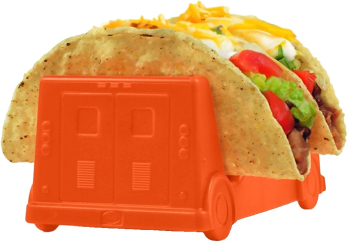 Suport pentru Taco Flippy Model Autobuz 14 x 7.5 x 6.5 cm din PP Portocaliu 