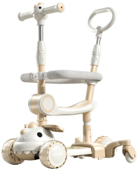 Trotineta Multifunctionala 6 in 1 Flippy Pentru Copii De La 10 Luni Pana La 12 Ani Cu Maner De Impingere Reglabil 360 Pliere Usoara Re 