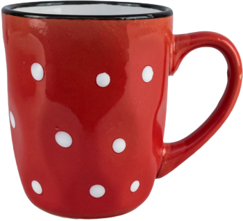 Cana Rosu cu buline albe 200 ml 